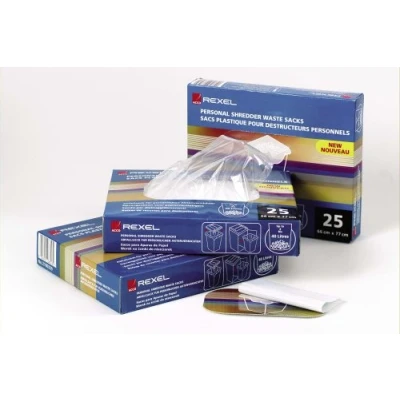 Image of Rexel Plastic Waste Bags for Wide Entry Shredders, 200L Capacity, Pack of 50, 40014