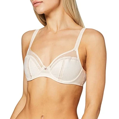 Image of Chantelle Women&#039;s 16g1 Chic Essential Full Coverage Bra, Opaque, Rose Pearl, 34B