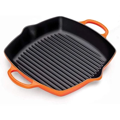 Image of Le Creuset Signature Enamelled Cast Iron Square Griddle Pan with 2 Handles 30cm Volcanic, 20200300900422