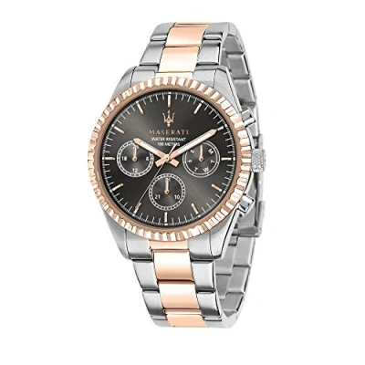 Image of Maserati Men&#039;s Stainless Steel, Rose Gold PVD Watch, Competizione Collection, with Steel Strap R8853100020