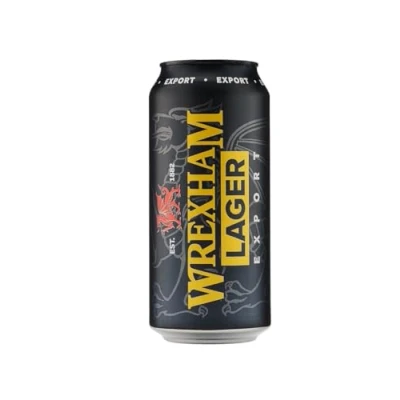 Image of Wrexham Lager Export Cans Pack of 24 x 440ml, 5% ABV, Award Winning, Vegan Friendly