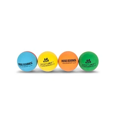 Image of SPORTSPET Mini Bounce Dog Balls Premium Rubber for Puppy Dogs (45mm) (4 Pack (Standard))
