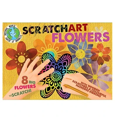 Image of House of Marbles Scratch Art Flowers