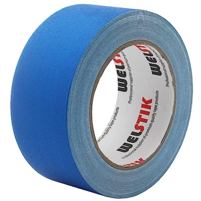 Image of WELSTIK Wide Gaff Tape 50MM*30.2M Gaffa Matt Cloth Tape, Blue