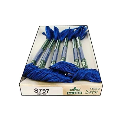 Image of DMC 1008F S797 Shiny Radiant Satin Floss, Royal Blue, 8.7 Yard