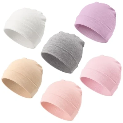 Image of DRESHOW Newborn Baby Hat Boys Girls Knit Soft Beanie Toddler Hats 6 24 Months