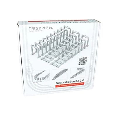 Image of Trixbrix Supports Bundle 2.0 Compatible with Lego City Train Sets, 60197 60198 10277 60205 60238 60337