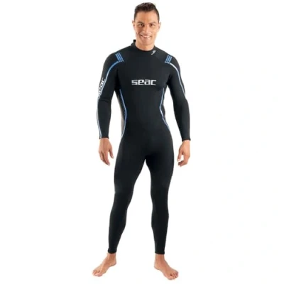 Image of SEAC Feel Man, One Piece Ultra Elastic 3 mm Neoprene Wetsuit with Back Zipper for Diving, Snorkelling and Freediving