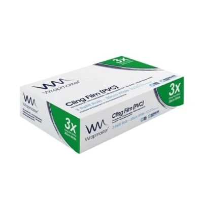 Image of Wrapmaster 3000 Cling Film Refill Pack 3 x 300M Roll