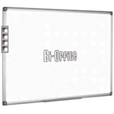 Image of Bi Office Whiteboard Maya, Two sided Melamine, Plain/Plain, Aluminium Frame, 240 x 120 cm