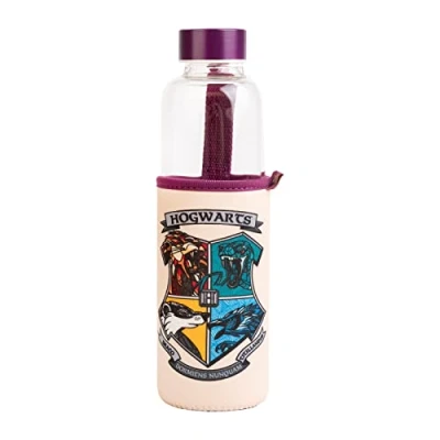 Image of Grupo Erik Harry Potter Glass Water Bottle 500ml / 17oz Hot&amp;Cold Merchandise Gifts