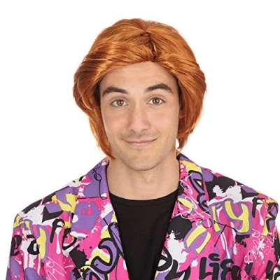 Image of Stylish Tony Ginger Wig (1 Pc.) Perfect Accessory for Cosplay, Music Festivals, 1970s Themed Events, Parties, &amp; More