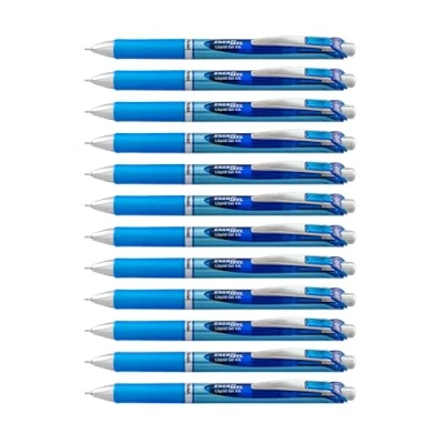 Image of Pentel® EnerGel™ Deluxe RTX Retractable Pens, Needle Point, 0.7 mm, Blue Barrel, Ink, Pack Of 12 Pens