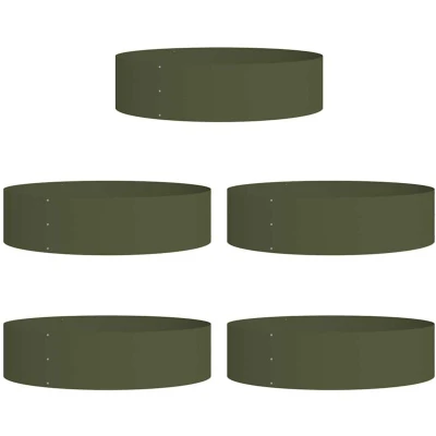 Image of vidaXL Olive green Planters Metal Large Decorative Inlays