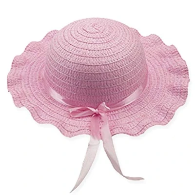 Image of LGS AKH® Kids Easter Bonnet with Ribbon One Size for Age 4 Year Plus (Pink)