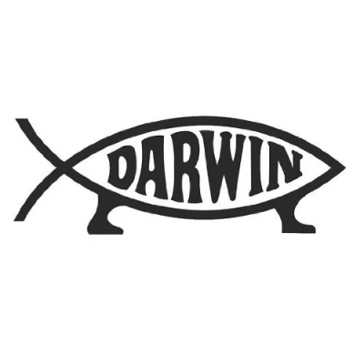 Image of Darwin Funny Bumper Sticker Car Van Bike Decal, Measures Approx 6 x 3 Inches