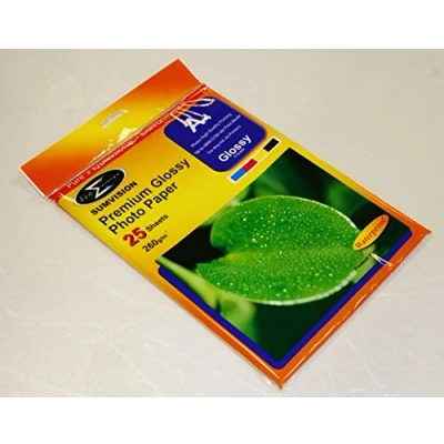 Image of Sumvision Photo Picture Photograph Paper A4 260gm Glossy Premium Professional Gloss Finish Inkjet Printable 25 Sheet Pack.