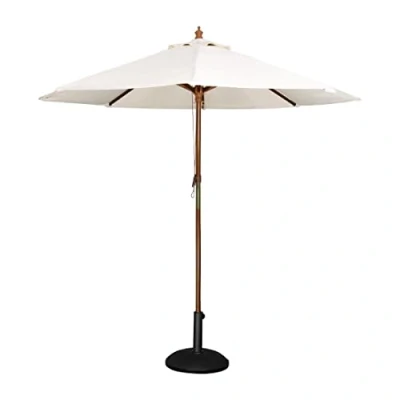 Image of Bolero Round Parasol Umbrella Patio Garden Sun Shade, 3 metre Diameter, Colour: Cream, Size: 2.52(H) x 3(Diameter)m, Base Sold Separately (FS231) CB516