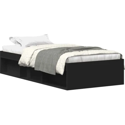 Image of vidaXL Bed Frame without Mattress Black 100x200 cm