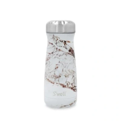 Image of S&#039;well Traveler Drinks Bottle, Calacatta Gold, 470ml. Vacuum Insulated Travel Bottle Keeps Cold and Hot BPA Free Stainless Steel Water