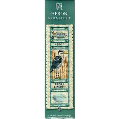 Image of Textile Heritage Cross Stitch Kit Bookmark Heron