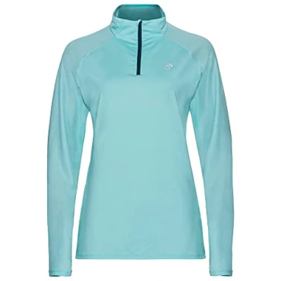 Image of Odlo Women Running top with zipper ESSENTIAL CERAMIWARM, polynya, L