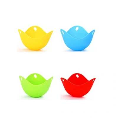 Image of XCSSKG Egg Poacher Cups poached maker Poaching Cups, Silicone Pods, Microwave Stovetop Cooker, BPA Free, Pack of 4