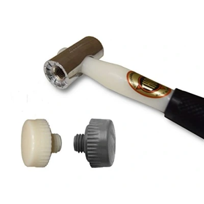 Image of Thor 712 Nylon Faced Window Glazing Hammer/Mallet with Hard White &amp; Soft Grey Head