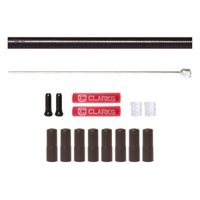 Image of Clarks Universal S/S Front &amp; Rear Gear Cable Kit w/SP4 Outer Casing