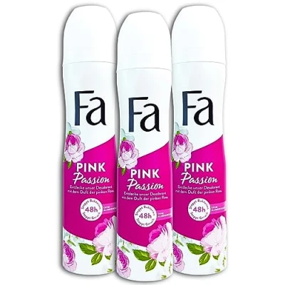 Image of 3 Pack Fa Pink Passion Deodorant Deo Spray X 250 ML