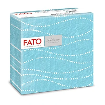 Image of Fato Dry Paper Napkins, Airlaid, Fabric Effect, Pack of 50 Size 40x40 Folded in 4, Decoration Pearls Alaska