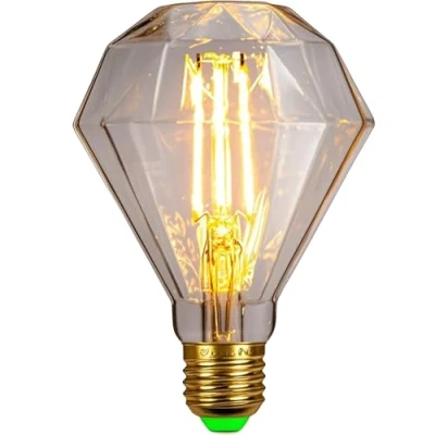 Image of Tianfan Led Bulbs Vintage Light Bulb 4W Diamond Edison G95 220/240V E27 Specialty Decorative (Transparent)