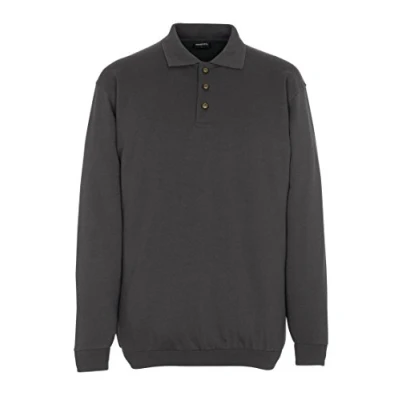 Image of Mascot 00785 280 18 Trinidad Crossover Classic Fit Polo Sweatshirt, Size M, Dark Anthracite