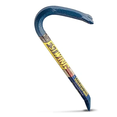 Image of ESTWING Gooseneck Wrecking Bar 1/2&quot; x 12&quot; Pry with Angled Chisel End &amp; Forged Steel Construction EWB 12