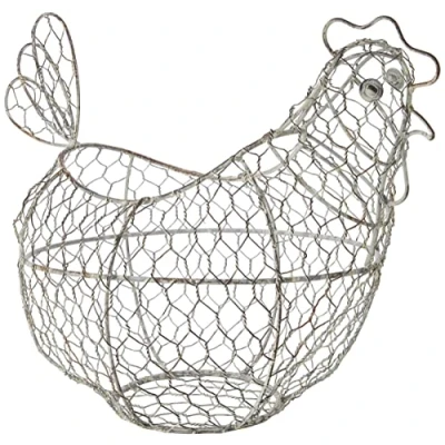Image of KitchenCraft Classic Egg Basket, Wire, 32 x 16 cm, Brown