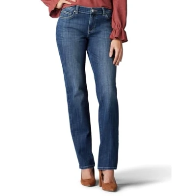 Image of Lee Women&#039;s Relaxed Fit Straight Leg Jean, Jaded, 16 Short
