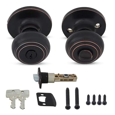 Image of Honeywell Classic Knob Entry Door Lock, Oil Rubbed Bronze
