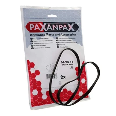 Image of Paxanpax PFC055 Compatible Drive Belt Kit for Vax V 025 &amp; 026 (Pack of 2), Black