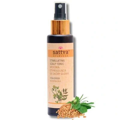 Image of Sattva ayurveda hair &amp; scalp tonic Fenugreek 100ml stimulating and strengthening properties great effect on inhibiting excessive loss growth, clear