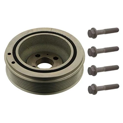 Image of 504017415, 504017415S1, 504078435, 504078435S1 crankshaft Pulley FEBI BILSTEIN 33814 7PK 144mm 6 with bolts/screws, for BMTS Turbo NEW