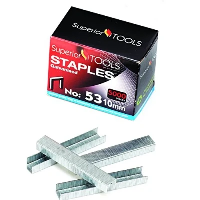 Image of Superior Tools by Seco Galvanised Staples 53/10 (Box of 5000)