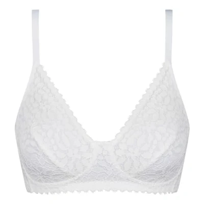 Image of DIM Women&#039;s Non Wire Lace x1 Bra, White, 38DD
