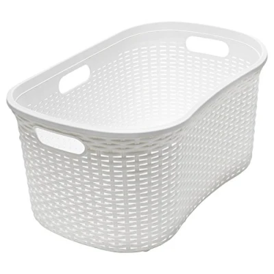 Image of Addis 515625 Faux Rattan Hipster Laundry Basket 40 Litre, Calico/Cream