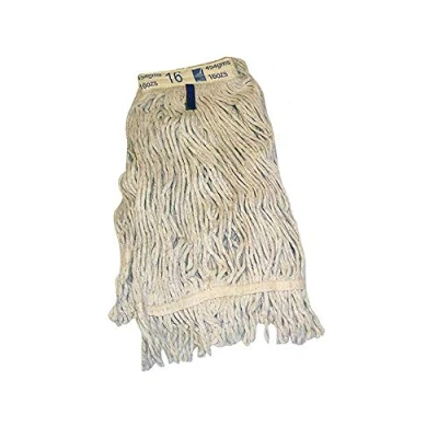 Image of Ramon Hygiene Kentucky Mop, Multifold Yarn, Stay Flat Band 12oz,340 g, Replacement Mop Head, Commercial Large Floor Cleaning, Super Absorbent and Durable, Colour Coded Tags