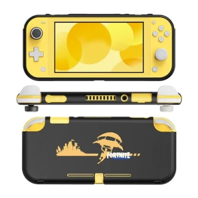 Image of JINGDU Protective Case Compatible with Nintendo Switch Lite 2019,TPU Soft Accessories Thumb Grip Caps,Fortnite