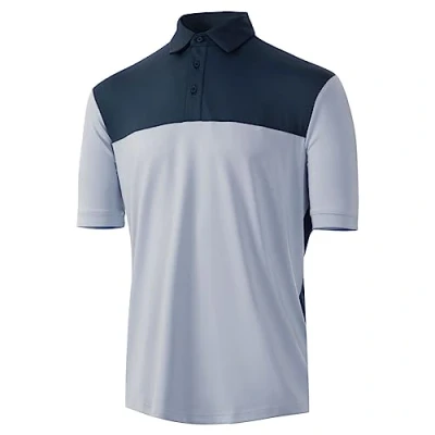 Image of Island GREEN Men&#039;s CoolPass Stretch Quick Dry Breathable Polo Shirts, Black/Tangerine, M