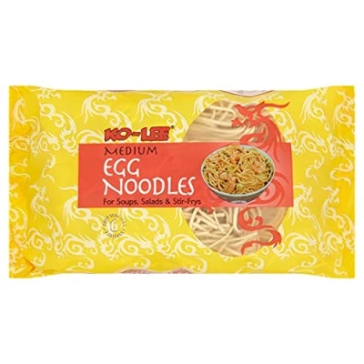 Image of Ko Lee Medium Egg Noodles for Soups, Salads &amp; Stir Frys 375g (Pack of 2)