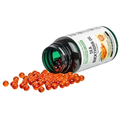 Image of Siberian Sea Buckthorn Oil Capsules 200 Softgels from Wild harvested Berries Cold Pressed Unrefined Gluten Free Non GMO Premium Omega 7