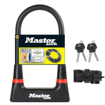 Image of Master Lock Heavy Duty Bike D [Key] [Universal Mounting Bracket] [Certified Police Approved] 8279EURDPRO Ideal for Bike, Electric Mountain Road Folding