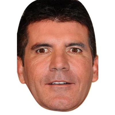 Image of FoxyPrinting Simon Cowell Mint Celebrity Cardboard Party Face Mask Fancy Dress